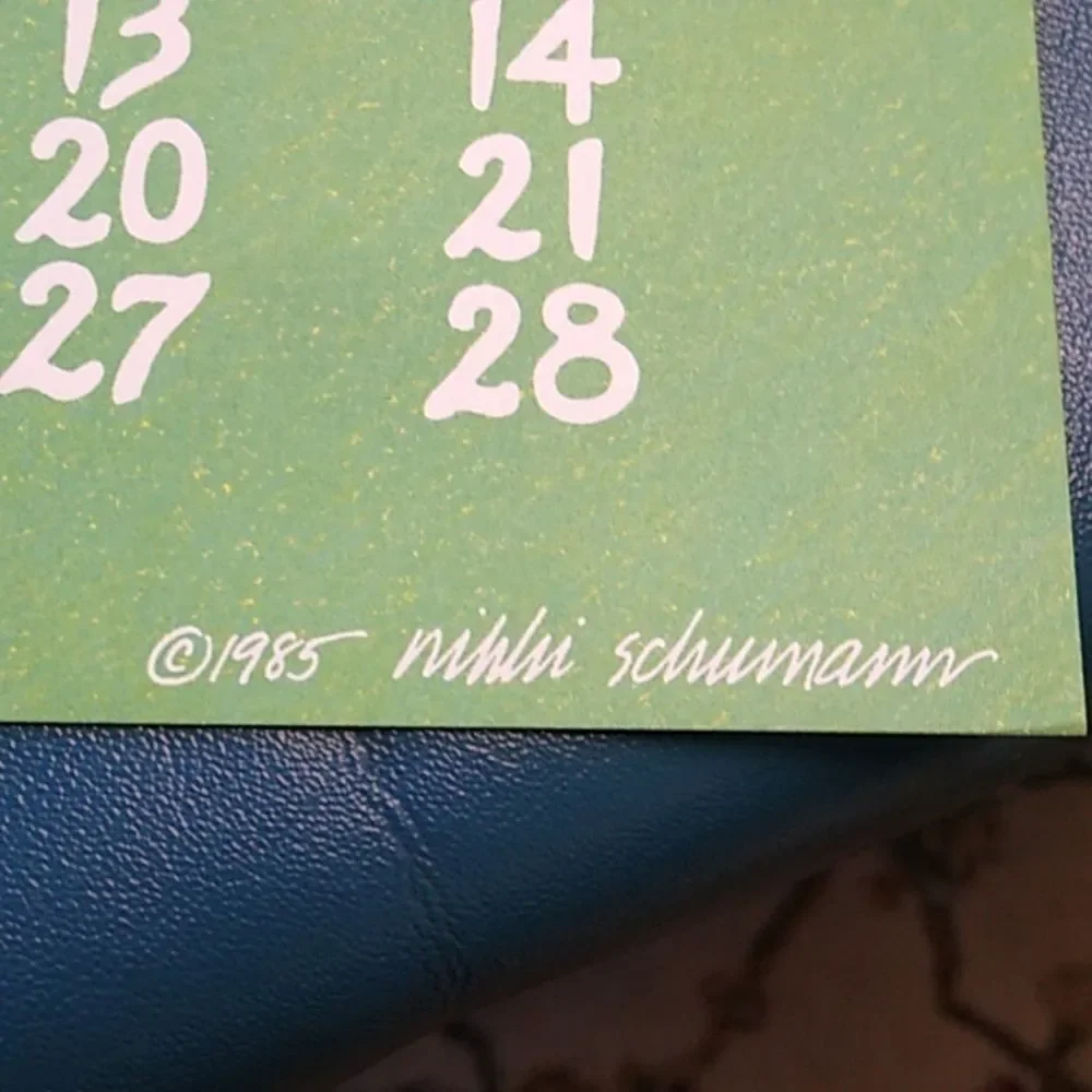 Vintage 1985 Nikki Schumann Poster Calendars in Plastic Frame Cottagecore